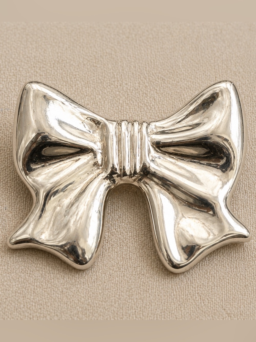 Vintage 925 Sterling Silver Bow Brooch/Pendant| Mexico | Taxco-Style Ribbon Pin